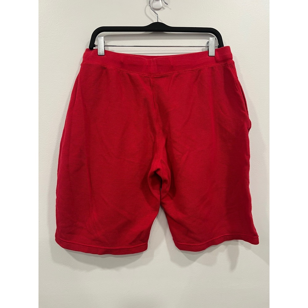 Polo Ralph Lauren Shorts Mens L Red Excellent Waffle Knit Drawstring Loungewear - Picture 2 of 10